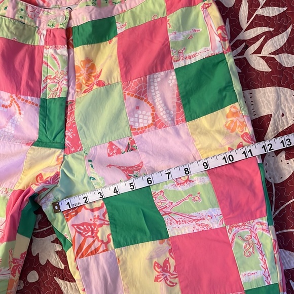 Lilly Pulitzer patchwork capris pants sz 10 - Picture 8 of 10